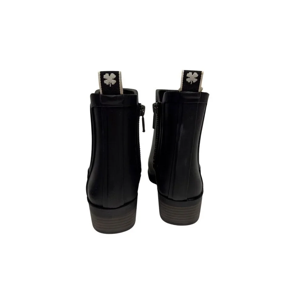 Lucky Brand Bsael H20 Women's Rain Boot Black Ankle Waterproof Size 6 6M NEW